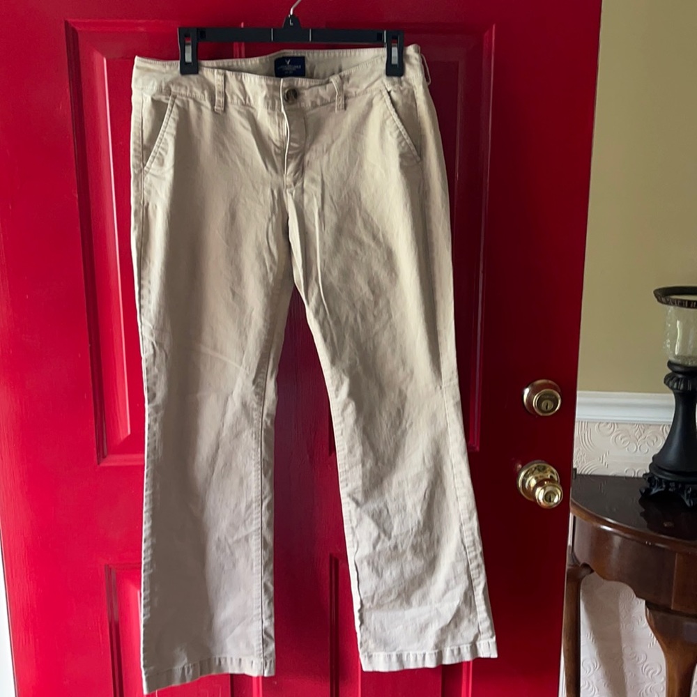 American eagle khakis boot cut sz 10 stretch - Picture 1 of 4